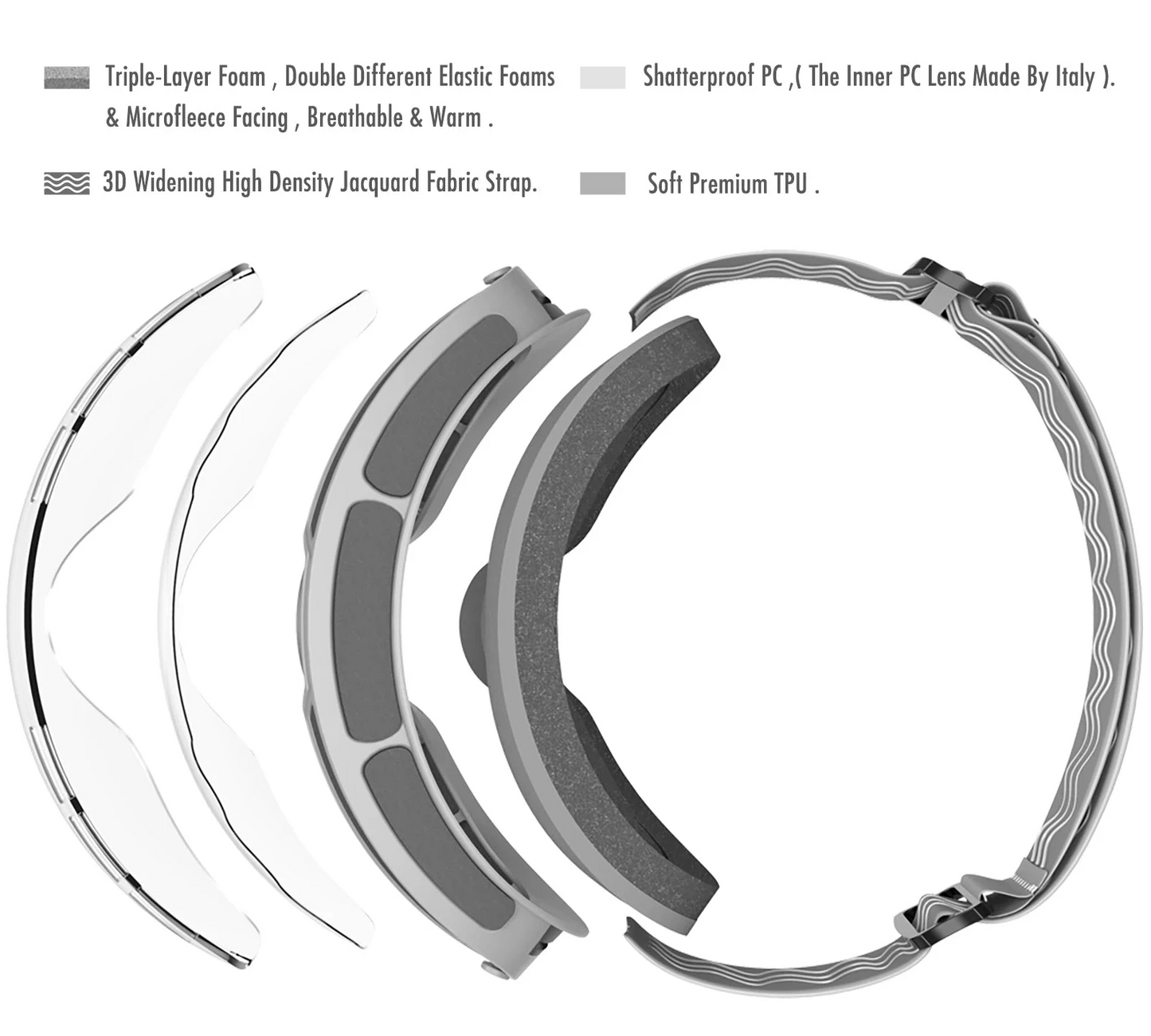 COPOZZ Professional Kids Ski/Snowboard Goggles – Anti-Fog UV400 Double Lens