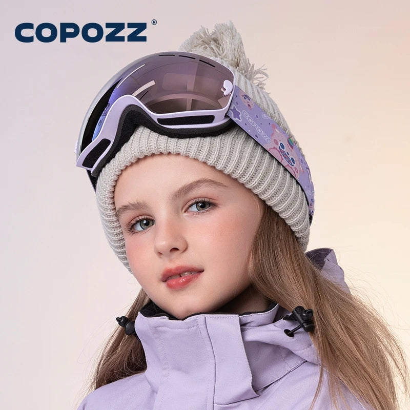 COPOZZ Professional Kids Ski/Snowboard Goggles – Anti-Fog UV400 Double Lens