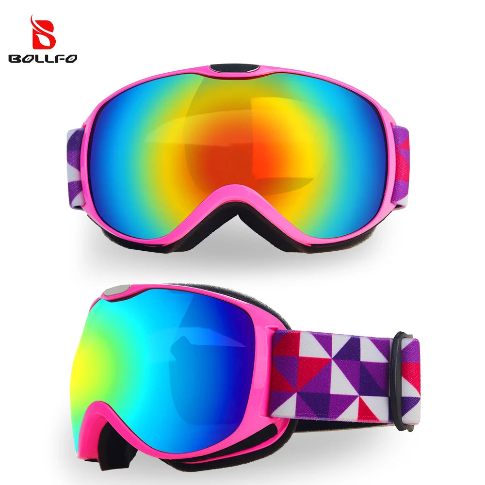 Kids Ski/Snowboard Anti-fog Double Layer UV400 Goggles | Age 4-14yrs