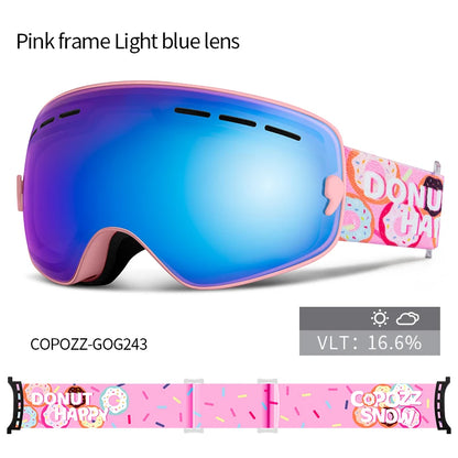 COPOZZ Professional Kids Ski/Snowboard Goggles – Anti-Fog UV400 Double Lens