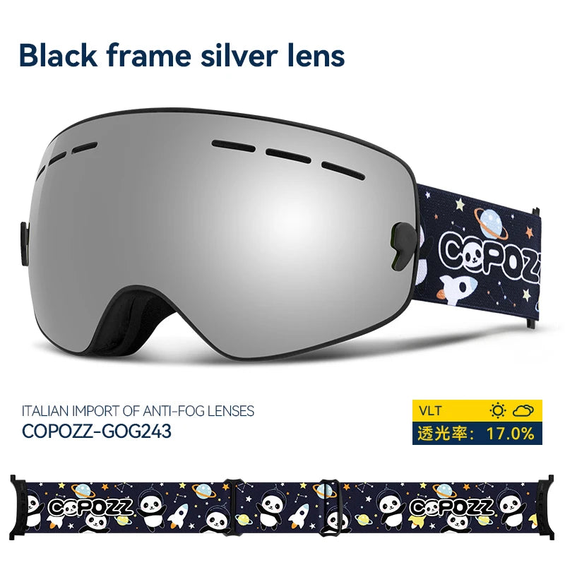COPOZZ Professional Kids Ski/Snowboard Goggles – Anti-Fog UV400 Double Lens
